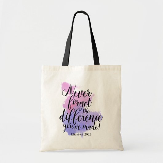 Waterverf vergeet nooit de differentiaalpensioneri tote bag (Voorkant)