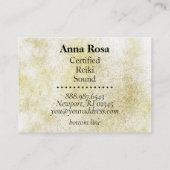 ** Waterverf vergulde gouden vlinder glitter zwart Visitekaartje (Achterkant)