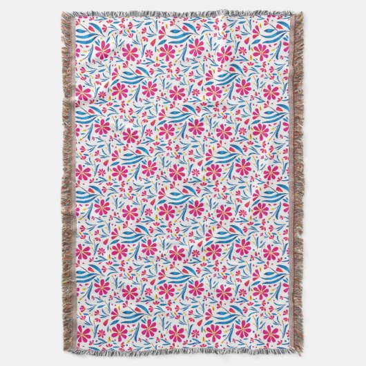 Waterverf verheffend bloemmotief deken (Voorkant Verticaal)