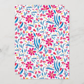 Waterverf verheffend bloemmotief feestdagenkaart (Voorkant / Achterkant)