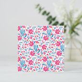 Waterverf verheffend bloemmotief feestdagenkaart (Staand voorkant)