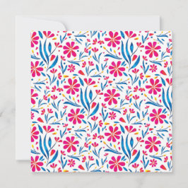 Waterverf verheffend bloemmotief feestdagenkaart