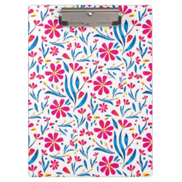 Waterverf verheffend bloemmotief klembord
