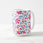 Waterverf verheffend bloemmotief koffiemok (Voorkant rechts)