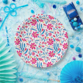 Waterverf verheffend bloemmotief papieren bordje (Feest)