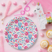 Waterverf verheffend bloemmotief papieren bordje (Feest)