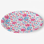 Waterverf verheffend bloemmotief papieren bordje (Gekanteld)