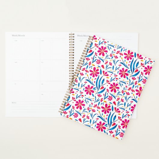 Waterverf verheffend bloemmotief planner (Display)