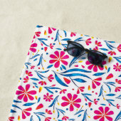 Waterverf verheffend bloemmotief strandlaken (In situ)