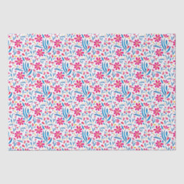 Waterverf verheffend bloemmotief tissuepapier