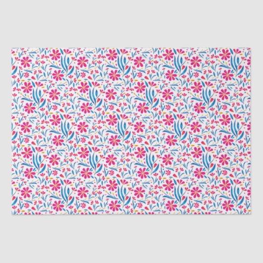 Waterverf verheffend bloemmotief tissuepapier (Voorkant)