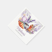 Waterverf Verjaardag Brunch Lavendel Custom Servet (Hoek)