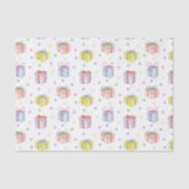 Waterverf Verjaardag Cadeaus & Confetti Tissuepapier (Voorkant)