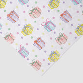 Waterverf Verjaardag Cadeaus & Confetti Tissuepapier (Detail)
