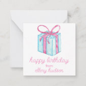 Waterverf Verjaardag Cadeaus Gift Enclosure Notitiekaartje (Voorkant)