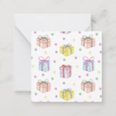 Waterverf Verjaardag Cadeaus Gift Enclosure Notitiekaartje (Achterkant)