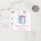 Waterverf Verjaardag Cadeaus Gift Enclosure Notitiekaartje (Voorkant / Achterkant in situ)