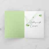 Waterverf Verjaardag Daisy Boeket in Jar Kaart (Binnen)