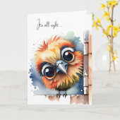 Waterverf Verjaardag Denken aan U Kaart (Gele Bloem)