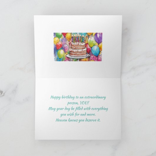 WATERVERF VERJAARDAG KAART (Binnen)