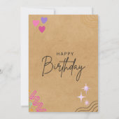 Waterverf Verjaardag Uitnodiging Kaart (Achterkant)