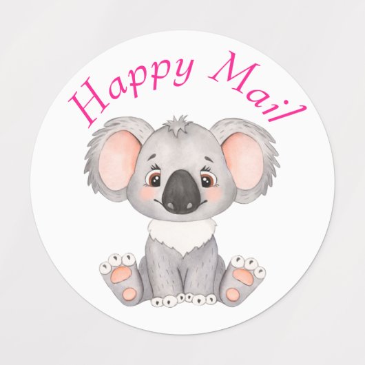 waterverf verjaardagsadres labels (Design 2)