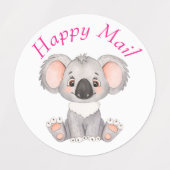 waterverf verjaardagsadres labels (Design 1)