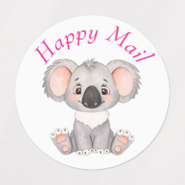 waterverf verjaardagsadres labels