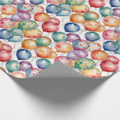 Waterverf Verjaardagsballonnen Cadeaupapier (Hoek)