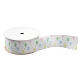 Waterverf Verjaardagsballonnen & Confetti Grosgrain Lint (Spoel)