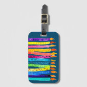 Waterverf verjaardagscandles kleurig bagagelabel (Voorkant (verticaal))