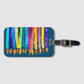 Waterverf verjaardagscandles kleurig bagagelabel (Voorkant (horizontaal))