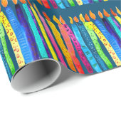 Waterverf verjaardagscandles kleurig cadeaupapier (Rol Hoek)