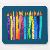 Waterverf verjaardagscandles kleurig muismat (Voorkant)