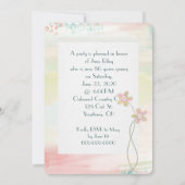 waterverf verjaardagsfeestje met geslit hoeklijst kaart (Achterkant)