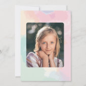 Waterverf Verjaardagsfeestuitnodiging Save The Date (Achterkant)