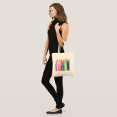 Waterverf verjaardagskaarsen tote bag (Voorkant (model))