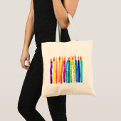 Waterverf verjaardagskaarsen tote bag (Voorkant (product))