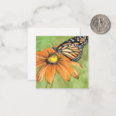 Waterverf Verjaardagskaart Notitiekaartje (Voorkant / Achterkant in situ)