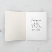 Waterverf Verjaardagskat en Daisies Kaart (Binnen)