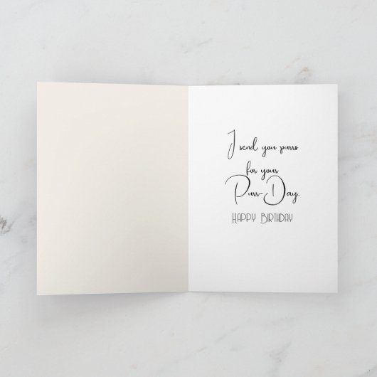 Waterverf Verjaardagskat en Daisies Kaart (Binnen)