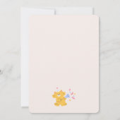 Waterverf verjaardagsmeisje feestuitnodiging kaart (Achterkant)