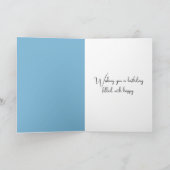 Waterverf verjaardagsstrand Dahlias Kaart (Binnen)