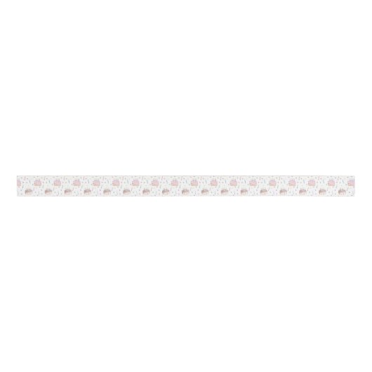 Waterverf Verjaardagstaart & Confetti Grosgrain Lint (Voorkant)