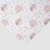 Waterverf Verjaardagstaart & Confetti Tissuepapier (Detail)