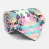 Waterverf - verkreute botervliegen stropdas (Opgerold)