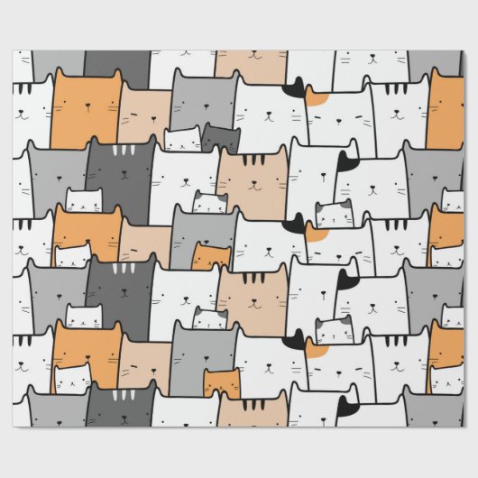 Waterverf verkuilt kleine kattenkattenbakken cadeaupapier (Vlak)