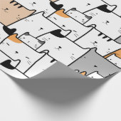 Waterverf verkuilt kleine kattenkattenbakken cadeaupapier (Hoek)