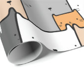 Waterverf verkuilt kleine kattenkattenbakken cadeaupapier (Rol Hoek)