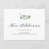 Waterverf verlaat bewegend aankondigings-Briefkaar Aankondigingskaart (Voorkant)